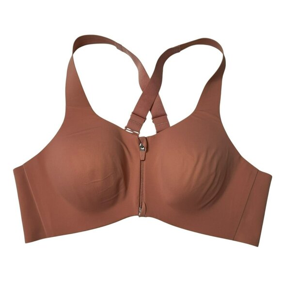 Knix Pink Ginger Catalyst Front Zip Sports Bra - Picture 2 of 5